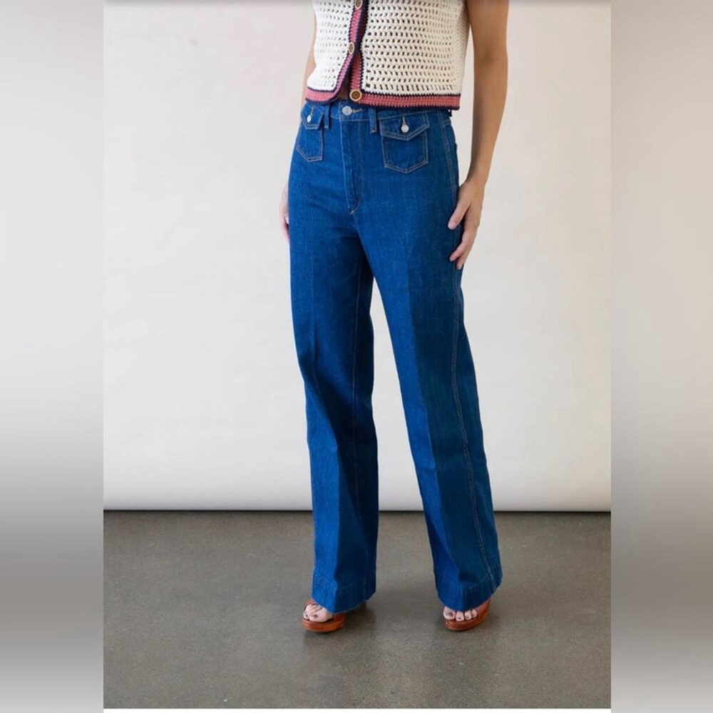NWT RE/DONE 70s Pocket Wide Leg SZ 29 - Picture 4 of 9